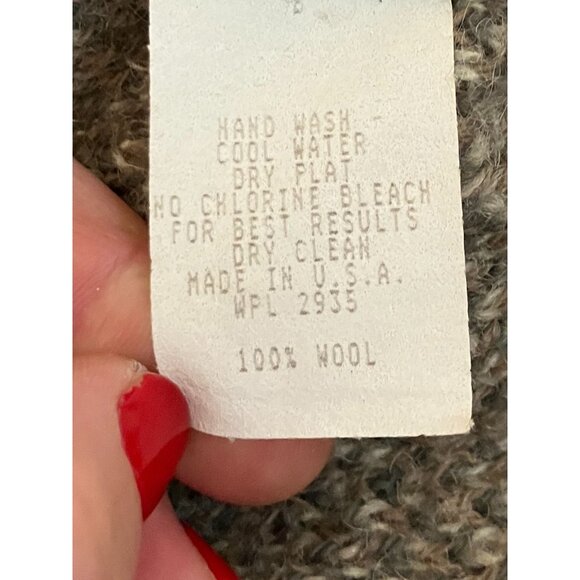 Alps Fine Apparel Womens Vintage 90s Wool USA Leaf Cardigan Size XL Beige FA EXC - Picture 7 of 12